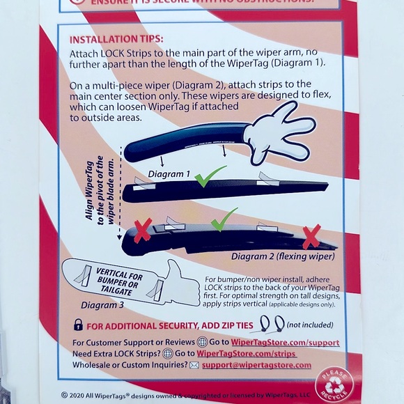 NWT Wipertags Lightsaber Rear Wiper Accent- Blue - Picture 7 of 8